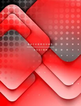 Rounded squares shapes composition geometric abstract background. 3D shadow 스톡 일러스트