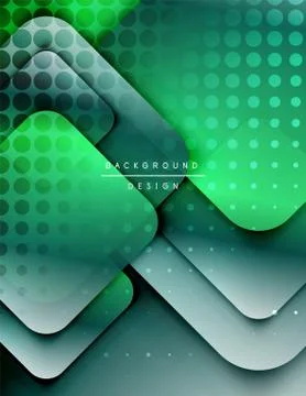 Rounded squares shapes composition geometric abstract background. 3D shadow 스톡 일러스트
