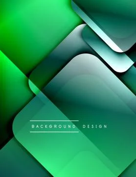 Rounded squares shapes composition geometric abstract background. 3D shadow Illustrazione stock