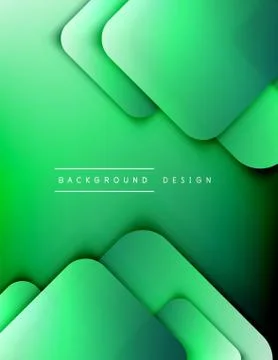 Rounded squares shapes composition geometric abstract background. 3D shadow Illustrazione stock