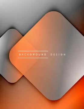 Rounded squares shapes composition geometric abstract background. 3D shadow 스톡 일러스트