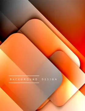 Rounded squares shapes composition geometric abstract background. 3D shadow 스톡 일러스트