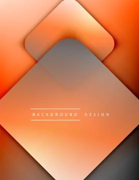 Rounded squares shapes composition geometric abstract background. 3D shadow イラスト素材