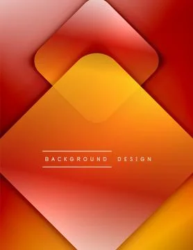 Rounded squares shapes composition geometric abstract background. 3D shadow イラスト素材