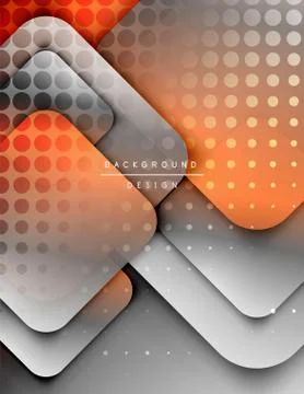 Rounded squares shapes composition geometric abstract background. 3D shadow 스톡 일러스트