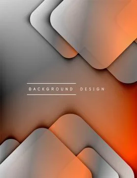 Rounded squares shapes composition geometric abstract background. 3D shadow 스톡 일러스트