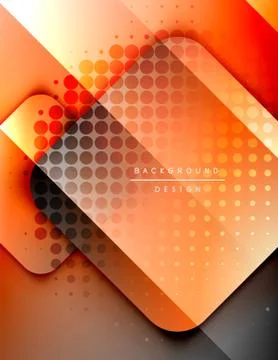 Rounded squares shapes composition geometric abstract background. 3D shadow Illustrazione stock