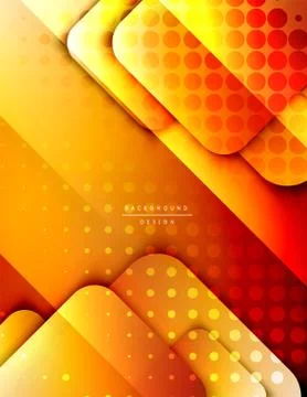 Rounded squares shapes composition geometric abstract background. 3D shadow Stock Illustration