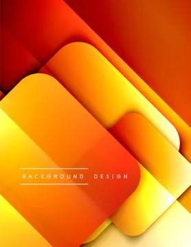 Rounded squares shapes composition geometric abstract background. 3D shadow イラスト素材