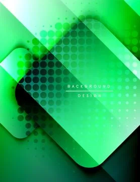 Rounded squares shapes composition geometric abstract background. 3D shadow Stock Illustration