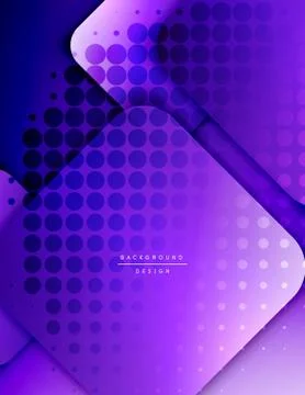 Rounded squares shapes composition geometric abstract background. 3D shadow Stock Illustration