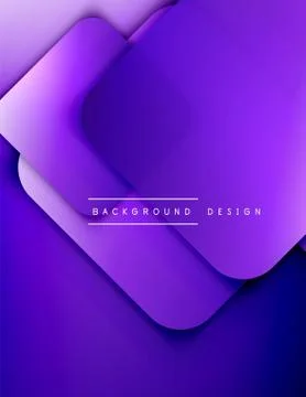 Rounded squares shapes composition geometric abstract background. 3D shadow 스톡 일러스트
