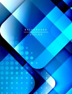 Rounded squares shapes composition geometric abstract background. 3D shadow 스톡 일러스트