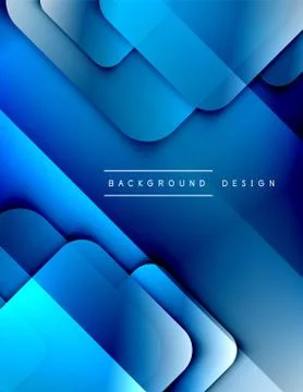 Rounded squares shapes composition geometric abstract background. 3D shadow イラスト素材