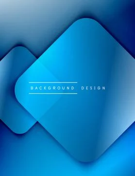 Rounded squares shapes composition geometric abstract background. 3D shadow Illustrazione stock