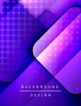 Rounded squares shapes composition geometric abstract background. 3D shadow Illustrazione stock
