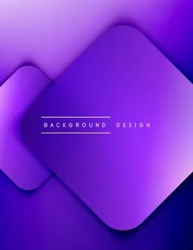 Rounded squares shapes composition geometric abstract background. 3D shadow Illustrazione stock