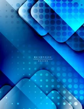 Rounded squares shapes composition geometric abstract background. 3D shadow 스톡 일러스트