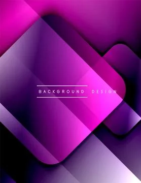 Rounded squares shapes composition geometric abstract background. 3D shadow 스톡 일러스트