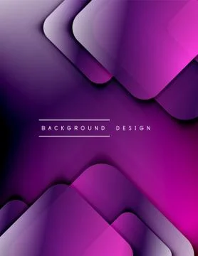 Rounded squares shapes composition geometric abstract background. 3D shadow イラスト素材