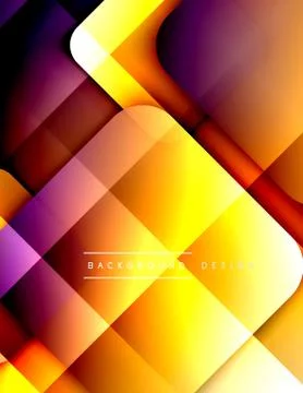 Rounded squares shapes composition geometric abstract background. 3D shadow 스톡 일러스트