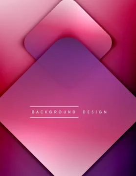 Rounded squares shapes composition geometric abstract background. 3D shadow 스톡 일러스트