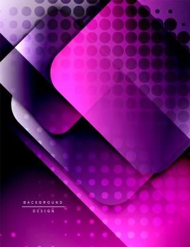 Rounded squares shapes composition geometric abstract background. 3D shadow Stock Illustration