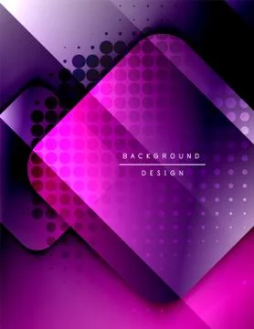 Rounded squares shapes composition geometric abstract background. 3D shadow イラスト素材