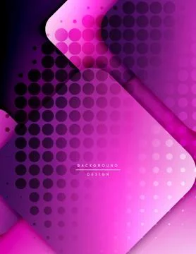 Rounded squares shapes composition geometric abstract background. 3D shadow Stock Illustration