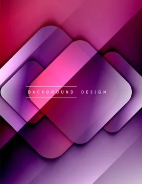 Rounded squares shapes composition geometric abstract background. 3D shadow イラスト素材