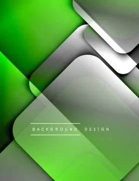 Rounded squares shapes composition geometric abstract background. 3D shadow 스톡 일러스트
