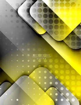 Rounded squares shapes composition geometric abstract background. 3D shadow イラスト素材