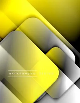 Rounded squares shapes composition geometric abstract background. 3D shadow イラスト素材
