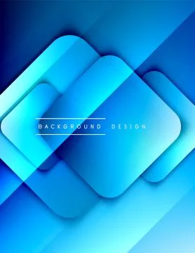 Rounded squares shapes composition geometric abstract background. 3D shadow Illustrazione stock