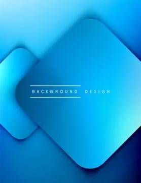 Rounded squares shapes composition geometric abstract background. 3D shadow Illustrazione stock