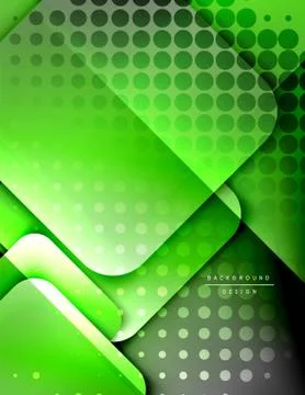 Rounded squares shapes composition geometric abstract background. 3D shadow 스톡 일러스트