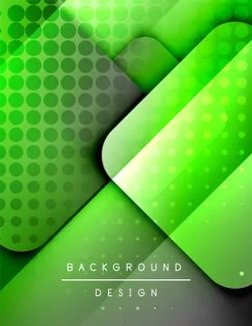 Rounded squares shapes composition geometric abstract background. 3D shadow Illustrazione stock