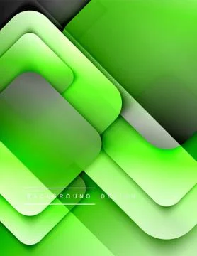 Rounded squares shapes composition geometric abstract background. 3D shadow Illustrazione stock