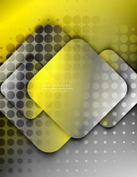 Rounded squares shapes composition geometric abstract background. 3D shadow イラスト素材
