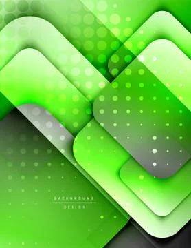 Rounded squares shapes composition geometric abstract background. 3D shadow イラスト素材