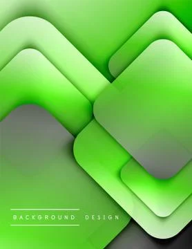 Rounded squares shapes composition geometric abstract background. 3D shadow 스톡 일러스트
