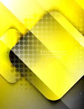 Rounded squares shapes composition geometric abstract background. 3D shadow 스톡 일러스트