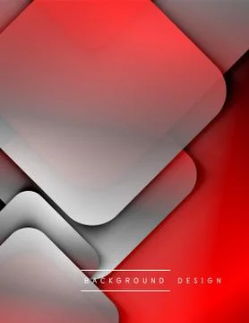 Rounded squares shapes composition geometric abstract background. 3D shadow 스톡 일러스트