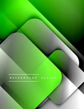 Rounded squares shapes composition geometric abstract background. 3D shadow Illustrazione stock