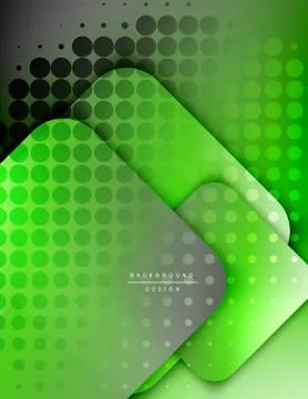 Rounded squares shapes composition geometric abstract background. 3D shadow Illustrazione stock
