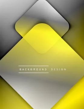 Rounded squares shapes composition geometric abstract background. 3D shadow Illustrazione stock