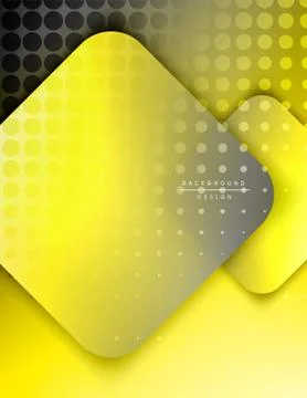 Rounded squares shapes composition geometric abstract background. 3D shadow 스톡 일러스트