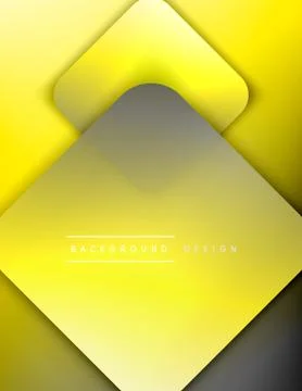 Rounded squares shapes composition geometric abstract background. 3D shadow Illustrazione stock