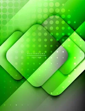 Rounded squares shapes composition geometric abstract background. 3D shadow Illustrazione stock