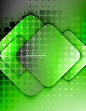 Rounded squares shapes composition geometric abstract background. 3D shadow イラスト素材